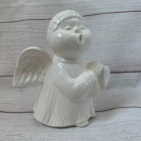 Fitz & Floyd Angel Candle Holder Ceramic Christmas Cherub Taper Candlestick - Picture 2 of 14